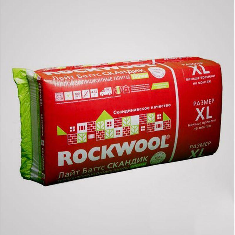 Утеплитель базальтовый ROCKWOOL Лайт Баттс Скандик XL 100 мм